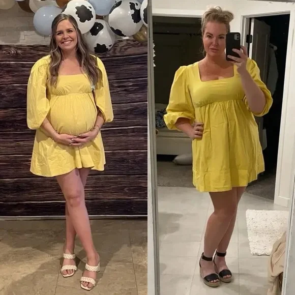 Staud Sophie 3/4 puff sleeve cotton poplin mini dress size M medium - Picture 16 of 16